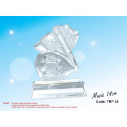 TRP 24 Music 14cm Crystal Trophy